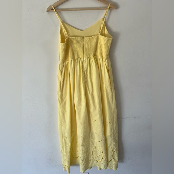 Calypso St.‎ Barth Butter Yellow Eyelet Detail Midi Dress Size 6 - Picture 8 of 13